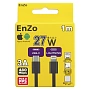 Кабель EnZo USB Type-C Lightning плетеный черный 1м, CL27-BB1