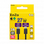 Кабель EnZo USB Type-C Lightning плетеный черный 1м