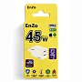 Сетевое зарядное устройство EnZo GaN PRO USB Type-C+C 45W PD/QC белый, W45-2C