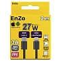Кабель EnZo USB Type-C Lightning плетеный черный 2м, CL27-BB2
