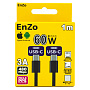 Кабель EnZo USB Type-C USB Type-C плетеный черный 1м