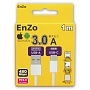 Кабель EnZo USB 2.0 Type-А USB Type-C плетеный белый 1м, AС15-BB1