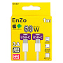 Кабель EnZo USB Type-C USB Type-C плетеный белый 1м