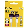 Кабель EnZo USB Type-C Lightning плетеный белый 2м, CL27-BW2