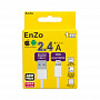 Кабель EnZo USB 2.0 Type-А Lightning плетеный белый 1м