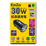 Автомобильное зарядное устройство  EnZo  GaN PRO USB Type-C+А 30W DC12/24V PD/QC черный ACH-115